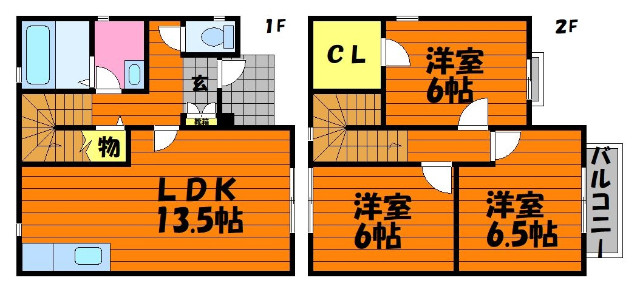 -階の間取り図