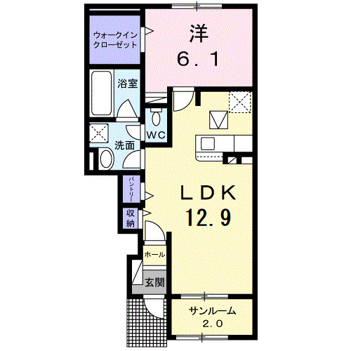 1階の間取り図