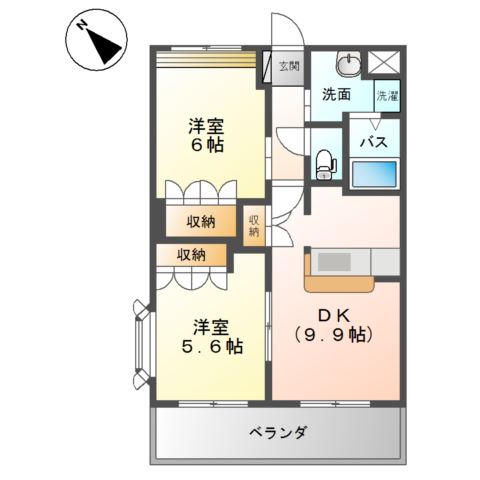 2階の間取り図