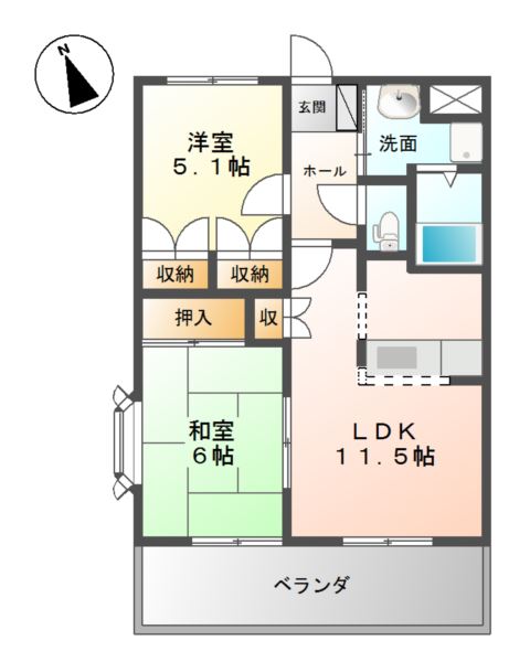 2階の間取り図