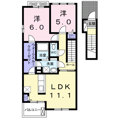 2階の間取り図