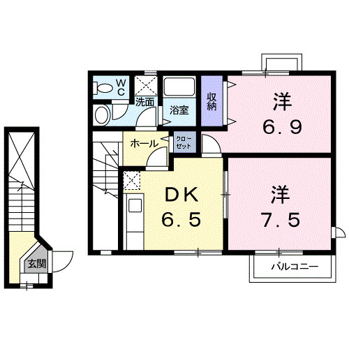 2階の間取り図