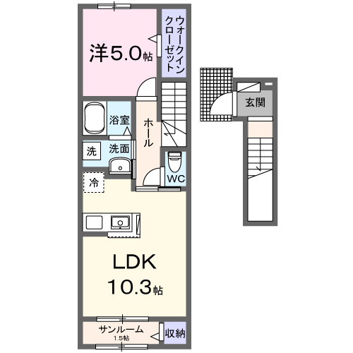 2階の間取り図