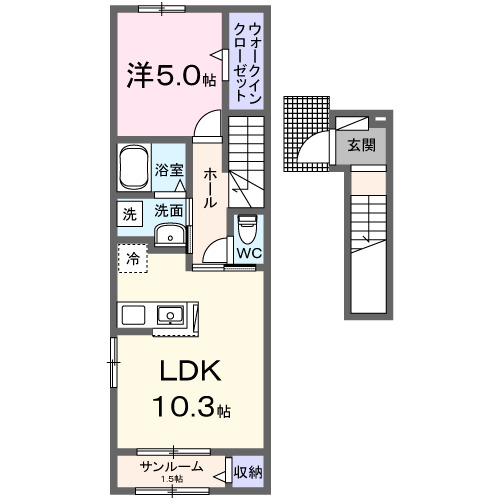 2階の間取り図