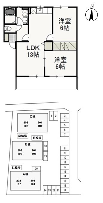 1階の間取り図