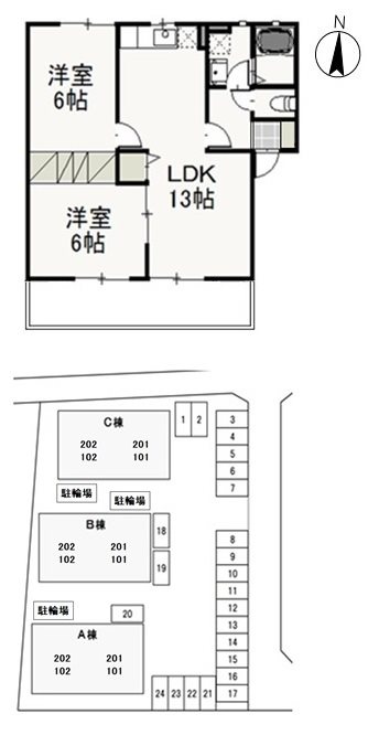 1階の間取り図