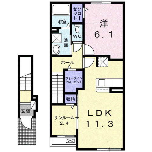 2階の間取り図