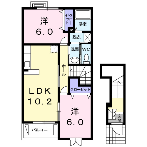 2階の間取り図
