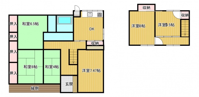 -階の間取り図
