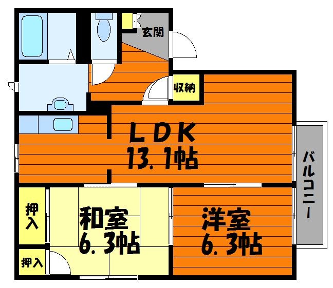 2階の間取り図