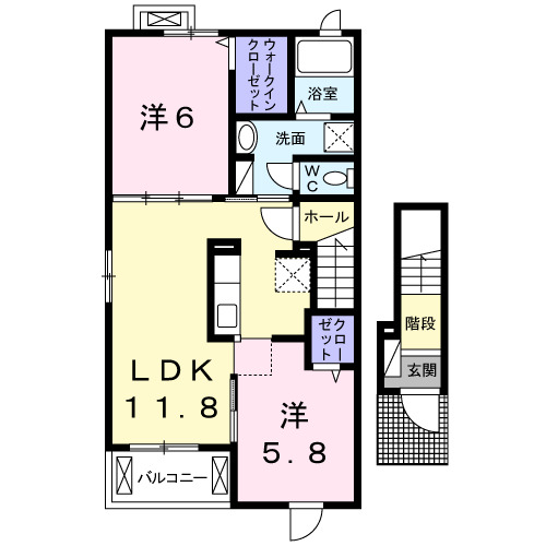 2階の間取り図