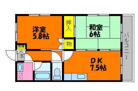 2階の間取り図