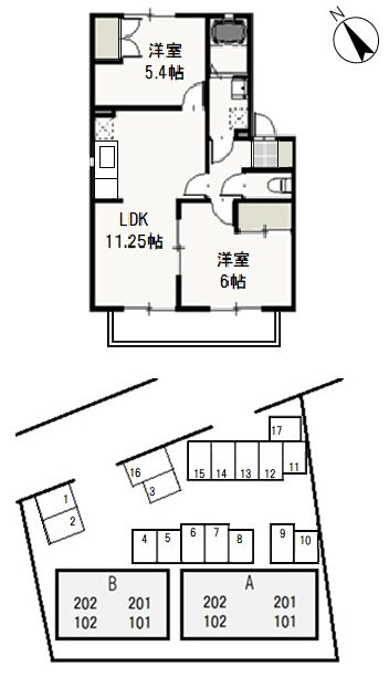 2階の間取り図