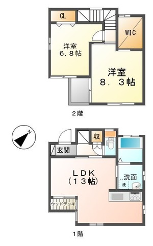 -階の間取り図