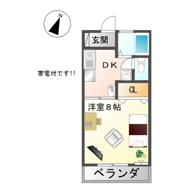 2階の間取り図