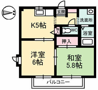 2階の間取り図