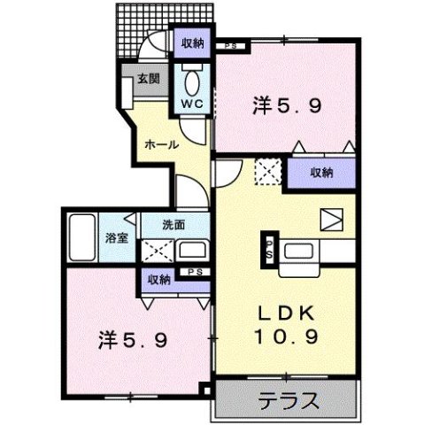 1階の間取り図