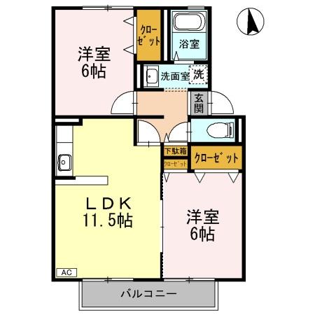 2階の間取り図