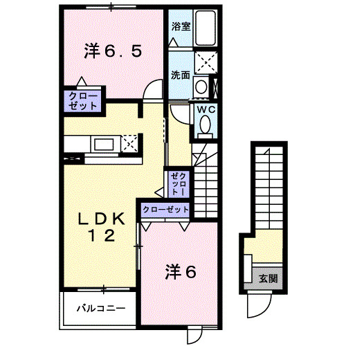 2階の間取り図