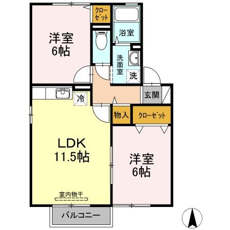 2階の間取り図