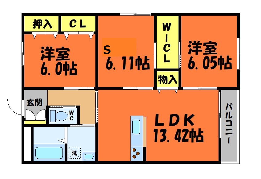 1階の間取り図