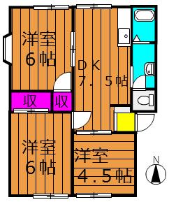 2階の間取り図