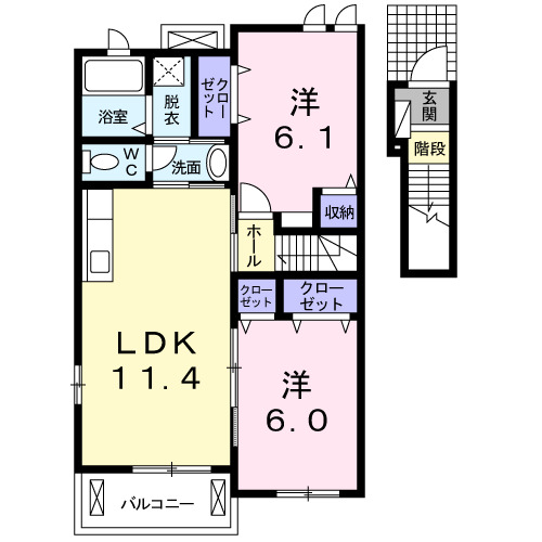 2階の間取り図