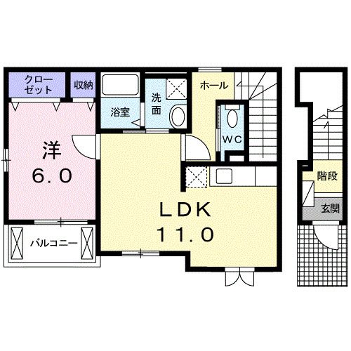 2階の間取り図