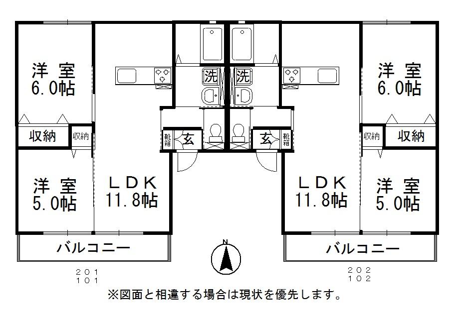 2階の間取り図