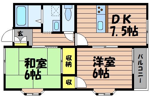 2階の間取り図