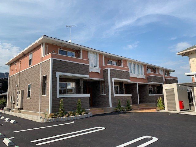 倉敷市真備町箭田の賃貸アパートの外観