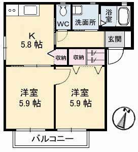 2階の間取り図