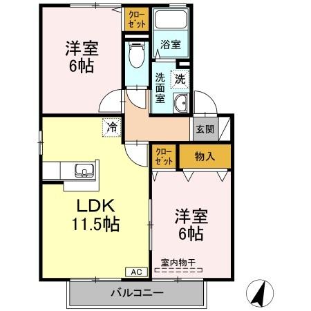 2階の間取り図