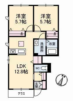 1階の間取り図