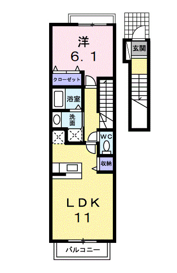 2階の間取り図