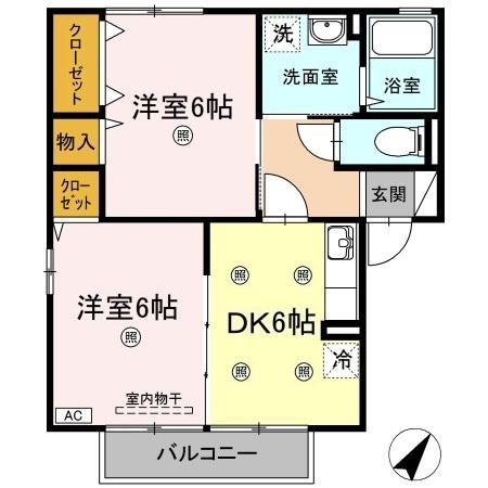 2階の間取り図