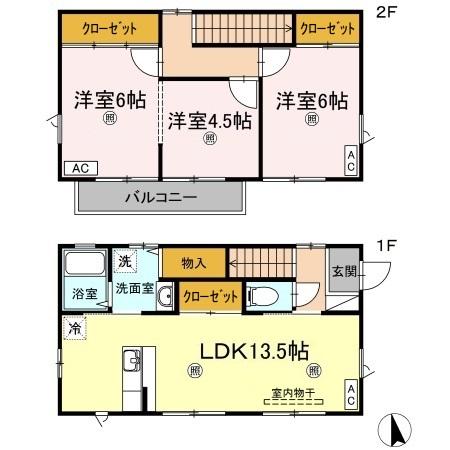 -階の間取り図