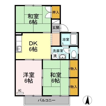2階の間取り図