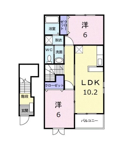 2階の間取り図