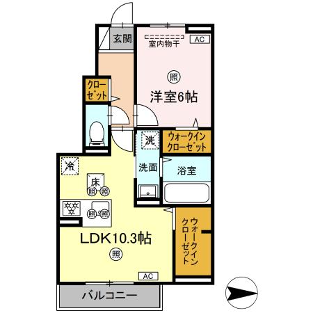 1階の間取り図