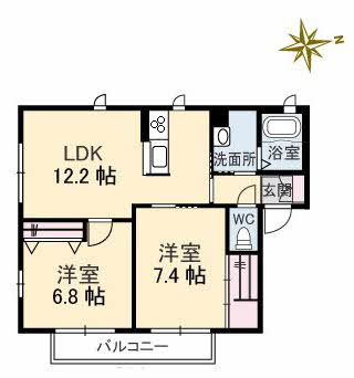 2階の間取り図