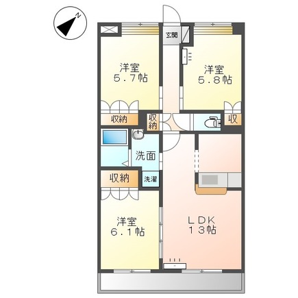 2階の間取り図