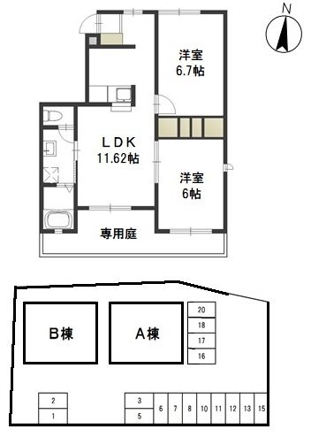 1階の間取り図