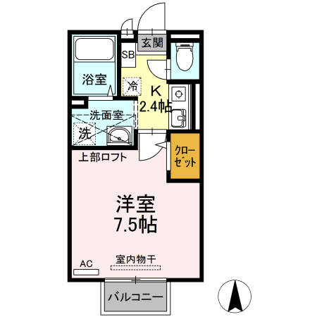 2階の間取り図