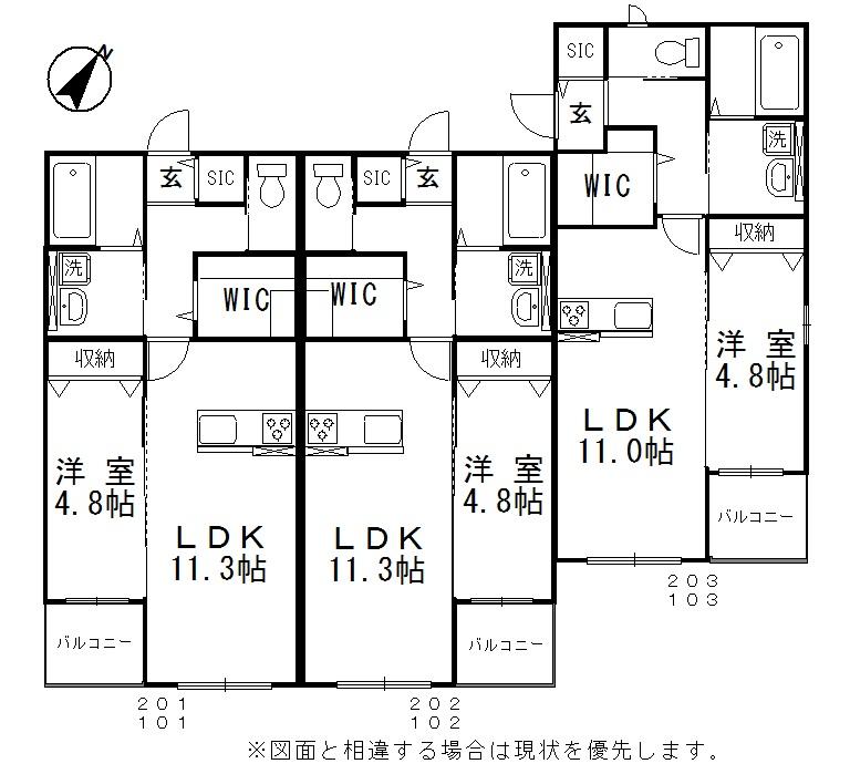 1階の間取り図