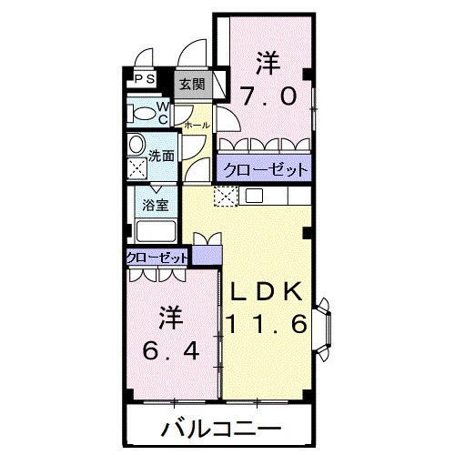 2階の間取り図