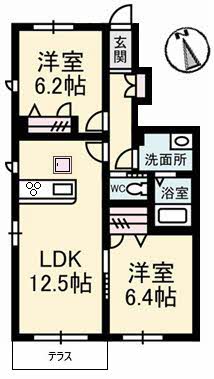 1階の間取り図