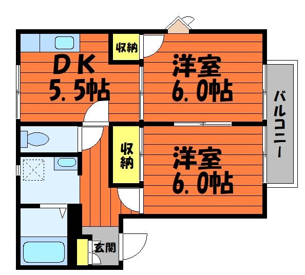 2階の間取り図