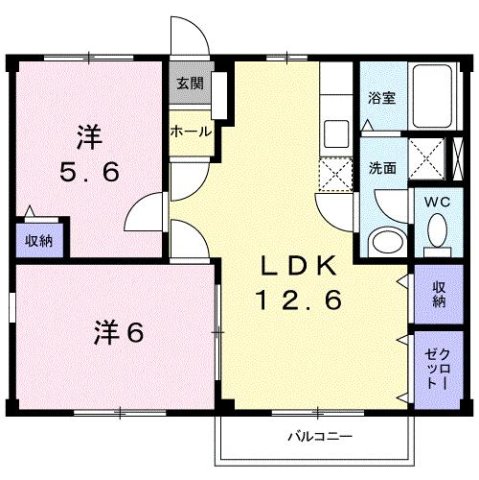 2階の間取り図