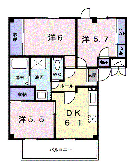 2階の間取り図